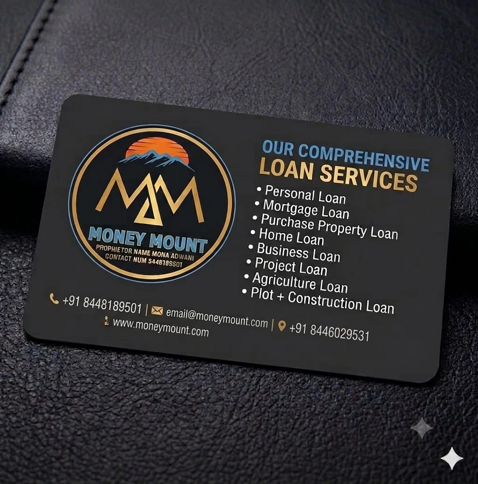 Money Mount — Business card / loan services material